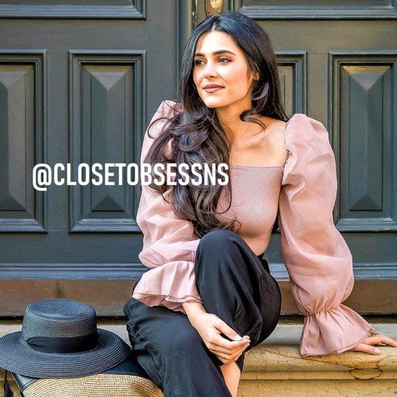 Zara Tops - ZARA Knit Top with Puff Sleeves*